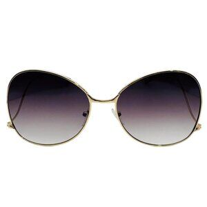 9144 | Gold Frame Butterfly Lens Sunglasses